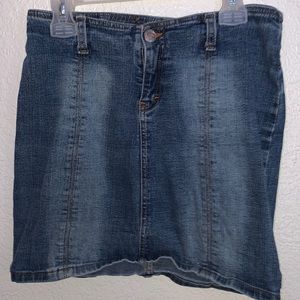 HIGH WAIST BLUE JEAN SKIRT